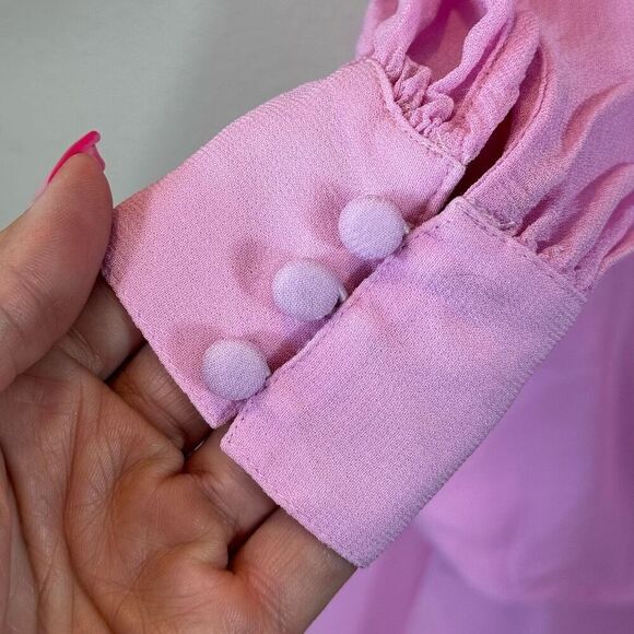 NWOT Studio by Preen Debenham Designer Lavender Long Sleeve Tiered Midi Dress 10 - Picture 2 of 11